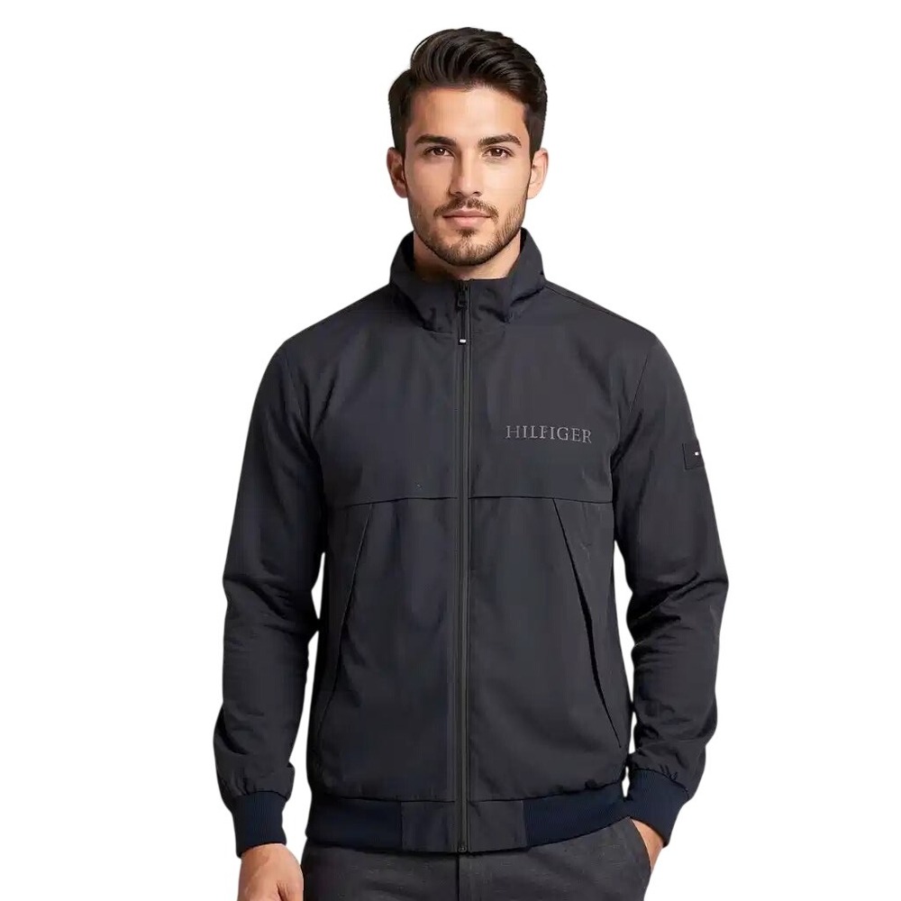 Tommy Hilfiger Mens Performance Bomber Jacket Navy Blue Water Resistant XXL NWoT